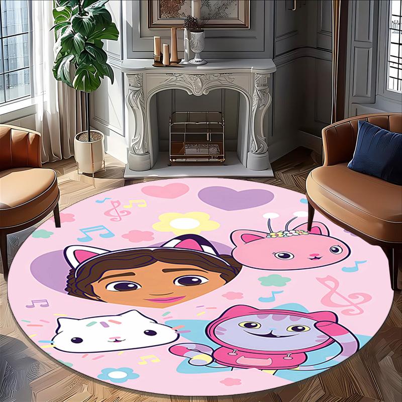 1pc Gaby's Bubble House2 Print Round Carpet Chair Round Carpet Suitable for Bedroom Living Room Home Decorative Carpet