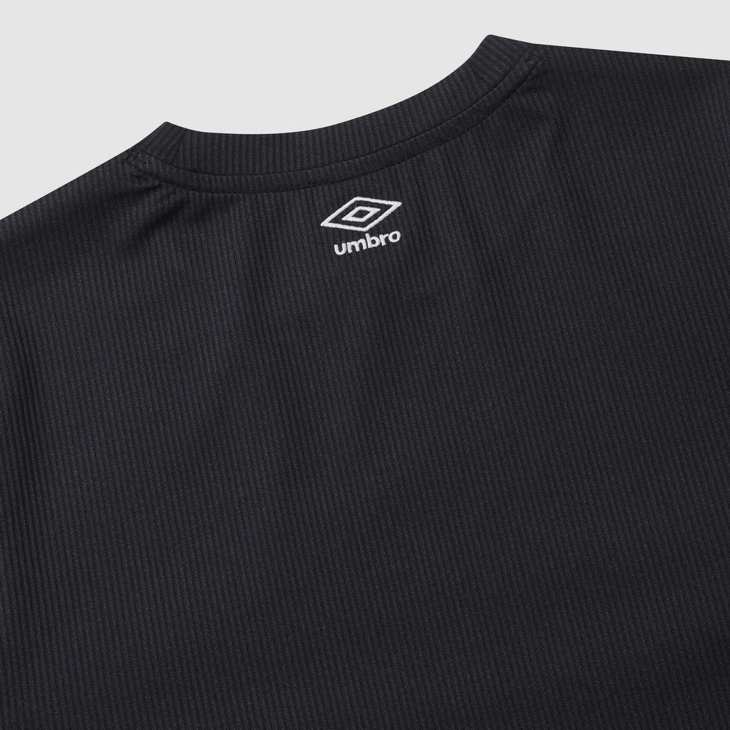 UMBRO Women'S Ribbed Short Sleeve T-Shirt Black (Uq222Crs59)