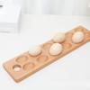 Egg Holder Organizer Portable for Countertop,Kitchen Decoration,Wooden Storage Tray
