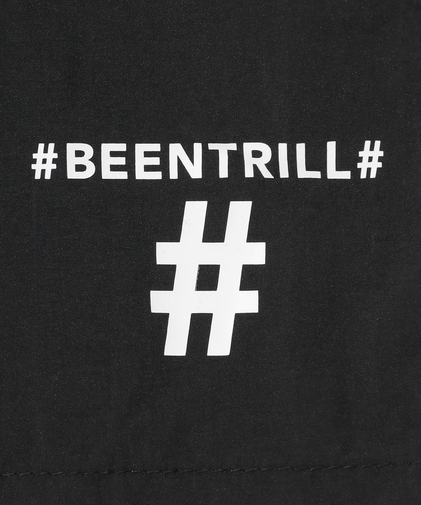 BEENTRILL Essentials Small Logo Woven Shorts (Black)