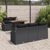 VidaXL Ensemble de salon de jardin 6 pièces avec coussins en poly rattan noir 3358515