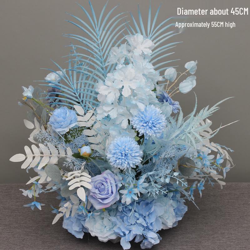 Silk Eucalyptus Flower Row Table Runner for Wedding Decorations