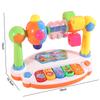 Light Sound Baby Music Keyboard Rotating Baby Musical Toy Baby Piano Toys  Early Learning