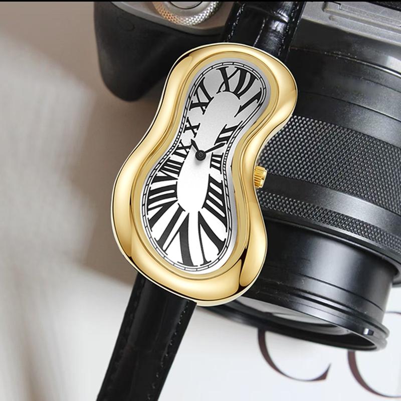 Retro Trendy Pánské hodinky Twisted Design Y2k Styl Niche Personalizované Křemenné hodinky pro Ženy Hodinky