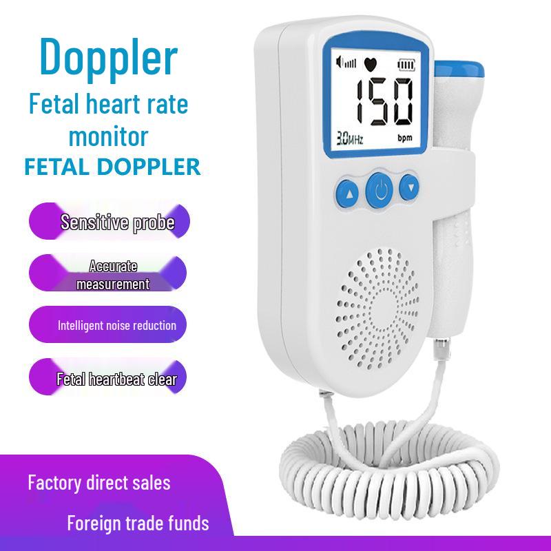 Fetal Heart Rate and Movement Monitor Doppler - Pregnancy Heartbeat Detector