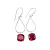 Pink Rubellite Gemstone 925 Sterling Silver Handmade Jewelry Boho Earrings 1.90" EE-7-10