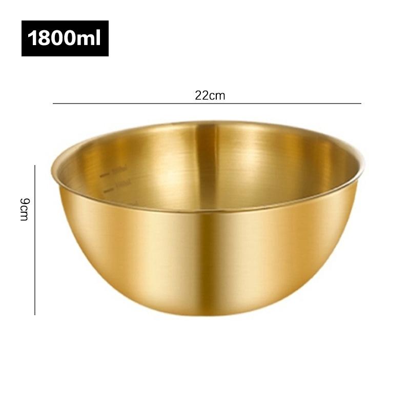 Wielofunkcyjna miska ze stali nierdzewnej na sałatę z oznaczeniami pomiarowymi, miska na warzywa, miska do mieszania jajek, miska na zupę, do gotowania w kuchni