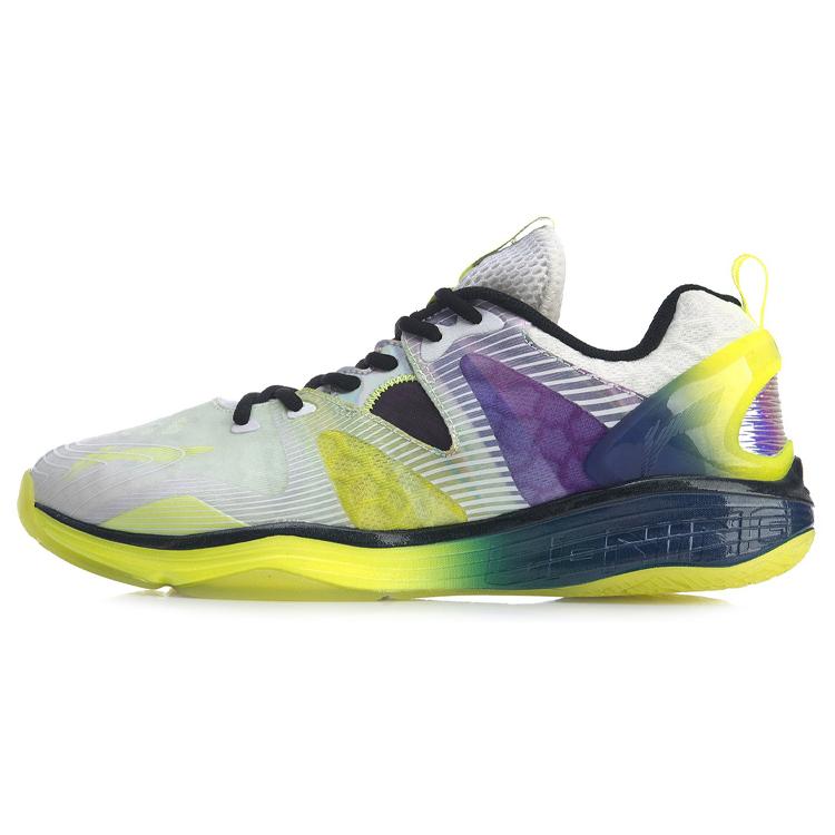 

new LiNing Low top Badminton Shoes Unisex White Green Blue 41.5