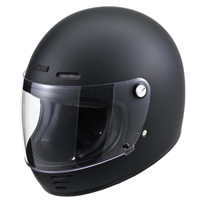 Daytona Motorcycle Helmet Full Face SG Standard High-Strength ABS Classic Air Ventilation / Speaker Hole Equipped DN-009CL Matte Black L