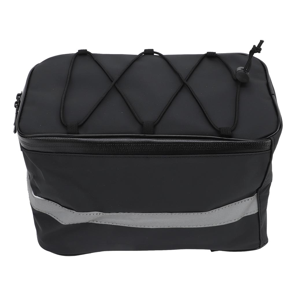 Bike Rear Rack Bag Waterproof Reflective Large Capacity Bicycle Back Rack Carrier with Rain Cover
