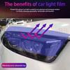 TPU PPF Smart Photochromic Headlight Protection Film Anti-scratch Self-healing White to Purple to Black Color Changing Sticker