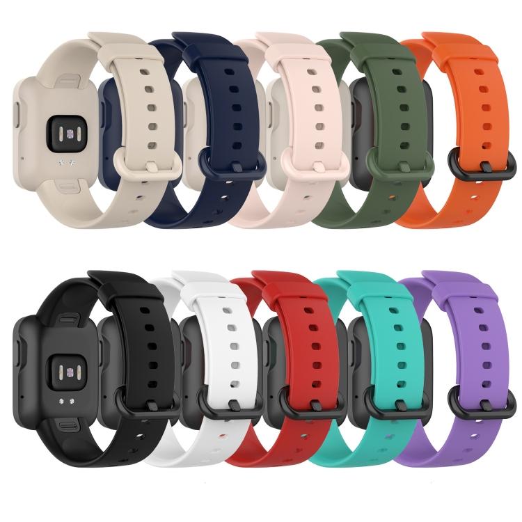 For Xiaomi Watch Mi Watch Lite / Redmi Watch Silicone Sports Watch Band(black)