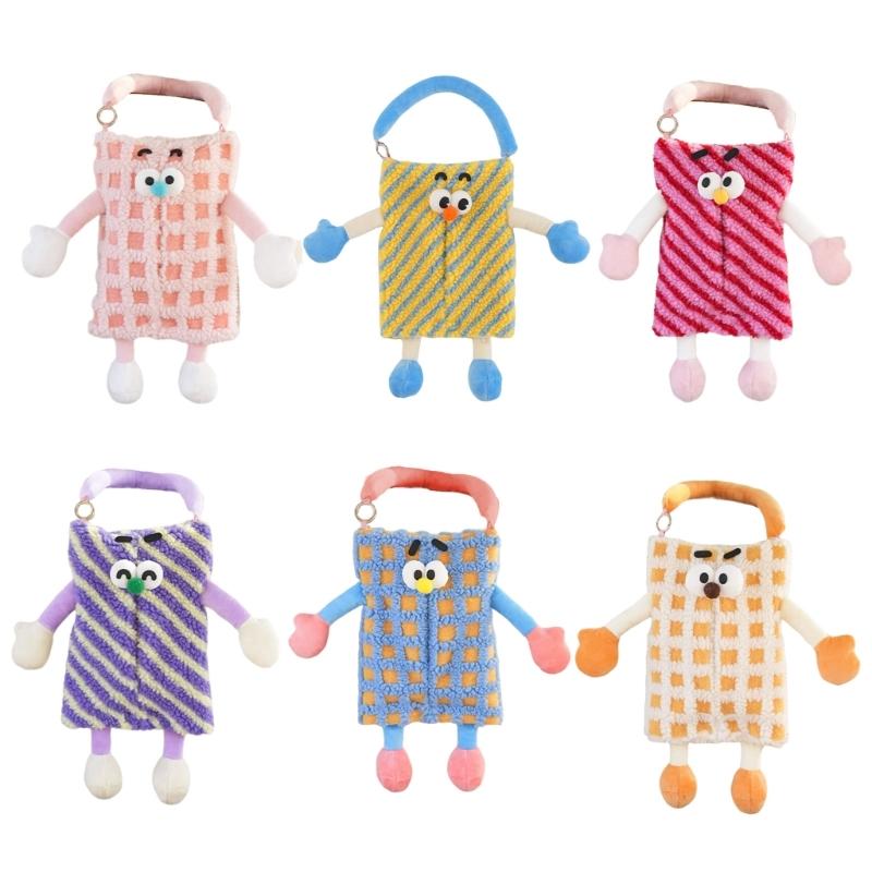 Stylish Tissue Wrap Storage Bag with Elegant Charm Cartoon Convenient Pocket Tissue Holder for Household Everyday Use
