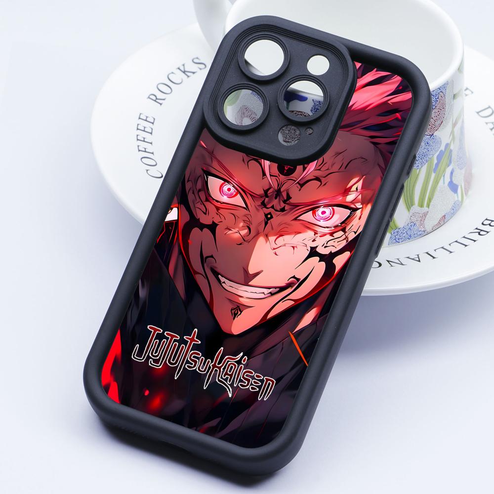 Jujutsu Kaisen Sukuna Mobile Phone Case for iPhone 17 16 15 14 13 12 11 Air Pro Max Plus Thicken TPU Colorful Cover Luxury Cover
