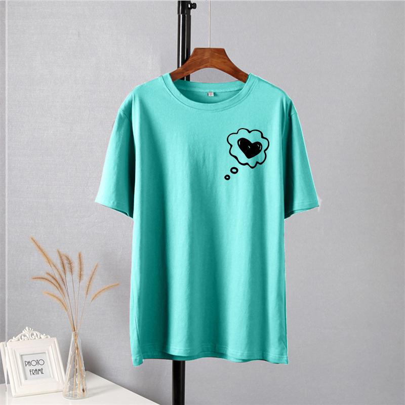 Shellsuning простые футболки с принтом в виде сердца — фото 34