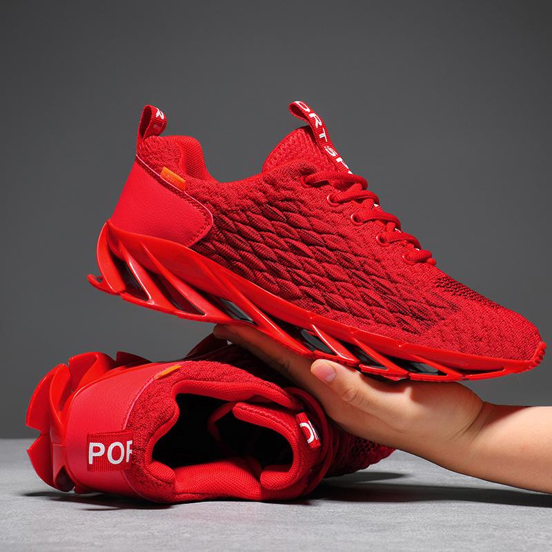 Large Size Breathable Men's Shoes Spring and Autumn Mesh Popular Men's Trendy Shoes Casual Sports Running Blade Men's Shoes