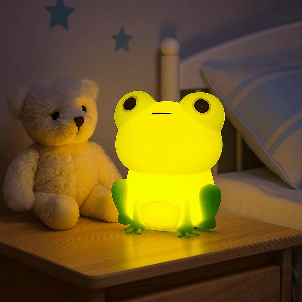 Dimmable Frog Night Light Soft Silicone Animal Night Light Bedside Lamp Children Room
