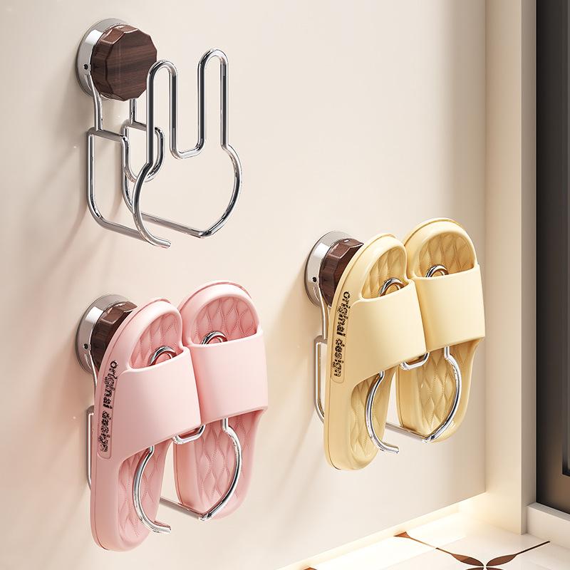 Suction cup, slipper rack, bathroom wall hanging, no punching, bathroom, shoe storage, drain rack.