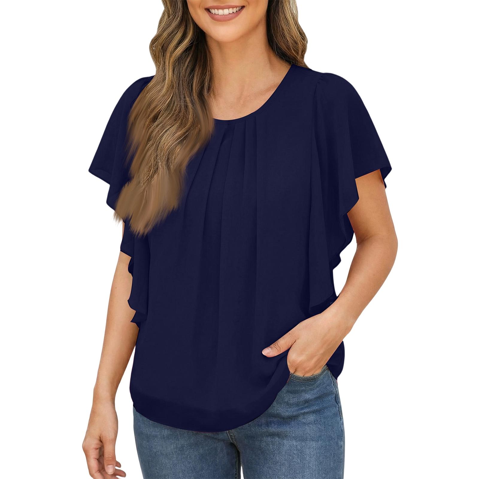 Women s Fashionable Short Sleeve Elegant Casual Top M