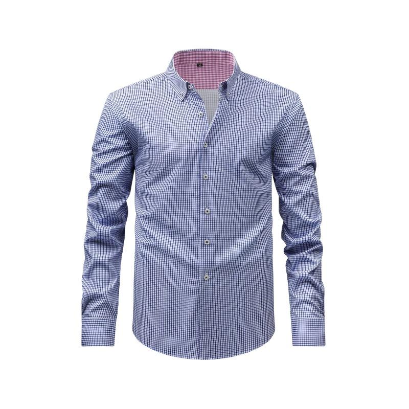 Chemise Habillée Anti-froissage Année Après Année pour Homme Coupe Régulière Manches Longues Chemise Résistante aux Froissures