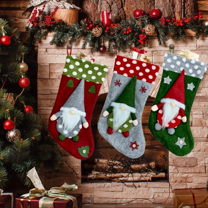 Christmas Socks Gift Bag Christmas Ornaments Children's Candy Bag Christmas Socks Gifts Candy Socks Pendant
