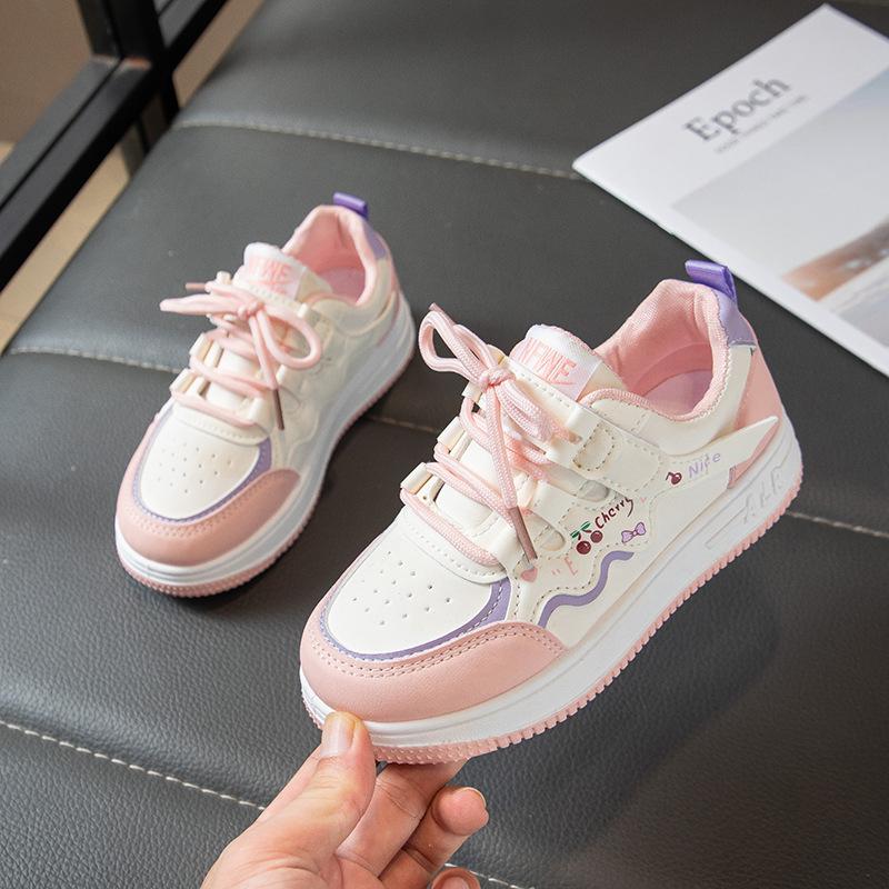 Girls board shoes fashion versatile sports shoes 2025 autumn new soft-soled children's casual shoes girls white shoes tide