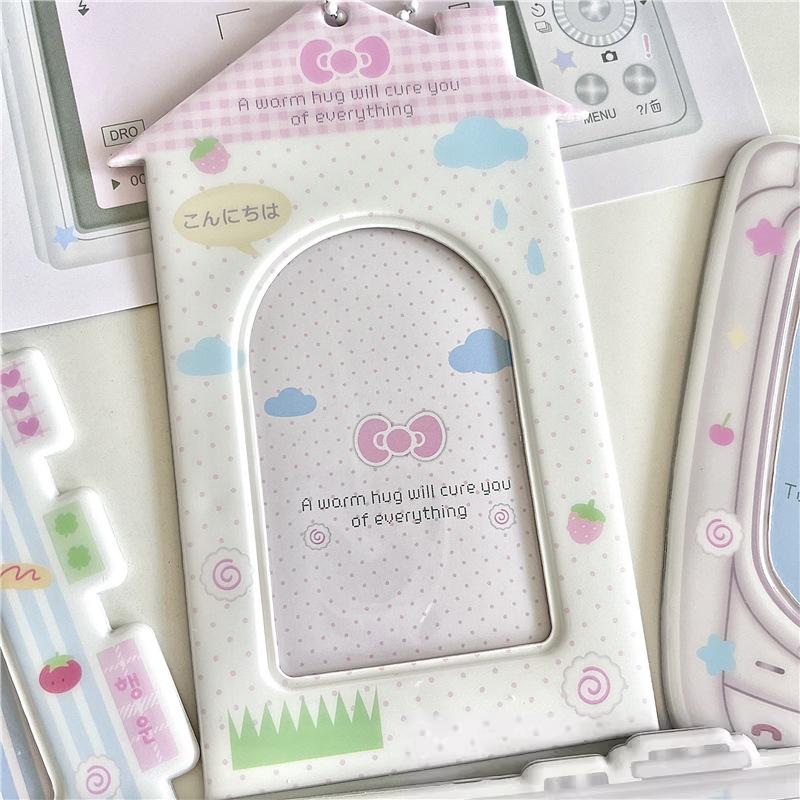 Cartoon Mobile Phone Camera Shaped PVC Card Holder Kpop Idol Photocard Protection Cover Korean Ins Photo Storage Case Pendant