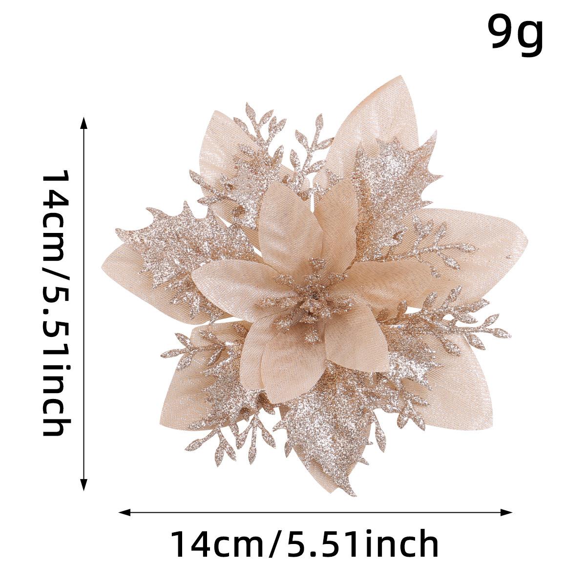 

10 pcs New arrival Christmas poinsettia flowers for decor, home decor artificial flowers, christmas tree decor covers flower, New year s tree decor 10pcs-J