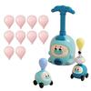 Luftbetriebenes Ballontier-Auto-Spielzeug mit Handpumpe 2-in-1 Cartoon-Schwein Dinosaurier Ente Robbe Ballonauto-Werfer Kleinkinder Jungen Mädchen Trägheitsfahrzeug Spielzeug