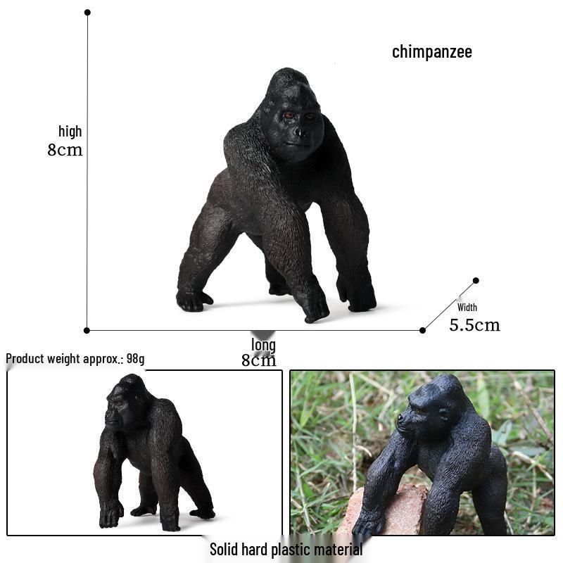 King Kong Chimpanzee Model: Plastic Gorilla Ornament for Children s Cognitive Play