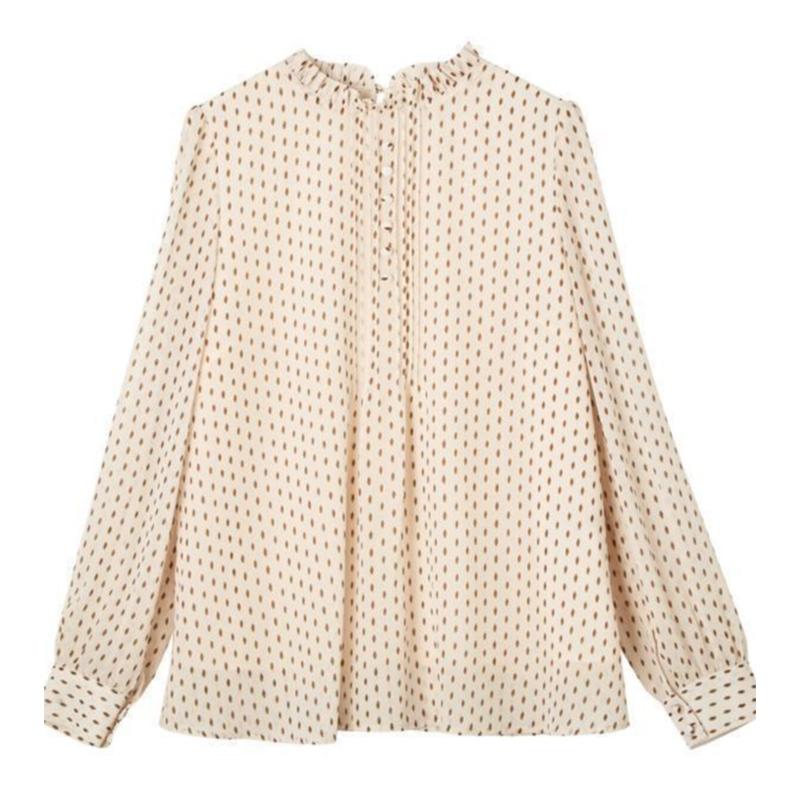 Halenka Ženy Volné Elegantní Dámské Topy Trendy Harajuku Všestranné Jednoduchá Korejská Móda Vintage Měkké Nové Jednobarevné Oblečení s dlouhým rukávem Košile