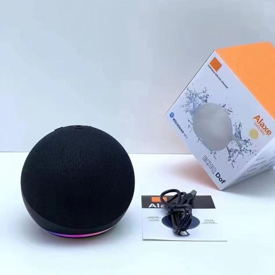 

Alaxe Small Wireless Bluetooth Speaker Portable Outdoor Subwoofer with 360° Sound RGB Lights Mini Speaker for Home Party Travel чорний