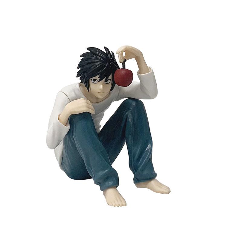 8/16Cm Anime Death Note Figure L Lawliet Ryuk Holding Apple Model For Car Ornament Figurine Fans Collection Christmas Gift