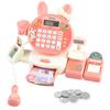 Kids Cash Register Pretend Play Toy Playhouse Roleplay Toy Realistic Checkout Counter Education Toy for Children 4 5 6