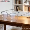 Men Pure Titanium Prescription Glasses Optical Myopia Reading Eyewear Women Blue Light Blocking Lenses Half Eyeglasses Frames