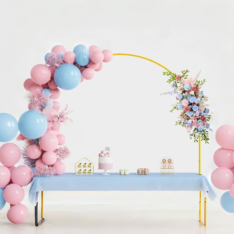 Rund bågställning i smidesjärn för bröllops- och festballonger