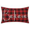 Christmas Decorative Pillowcase 2-Piece Set Merry Christmas Sofa Cushion Cover Believe Waist Pushcase