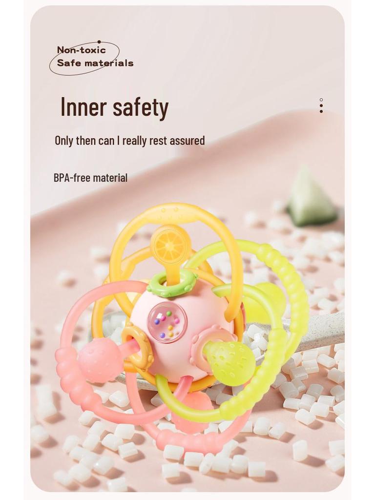 Manhattan Silicone Teething Ball Toy for Babies 0-1 Year - Early Education Puzzle for 3-6 Month Teether