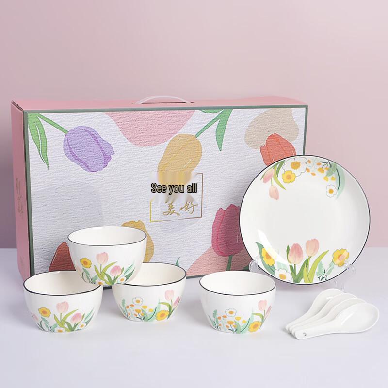 Ceramic 9-Piece Dinnerware Gift Set