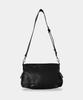 Maison Mined Crack Leather Cross Bag Black