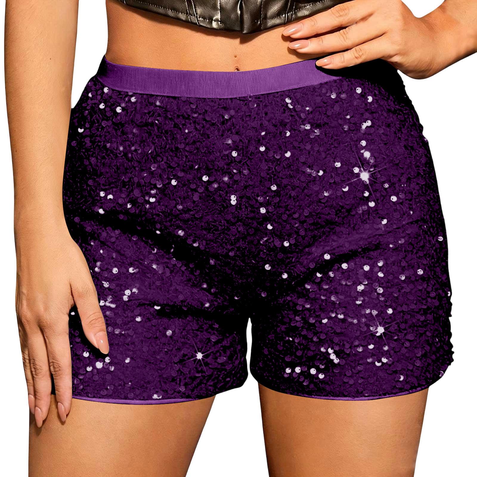 Женские модные и повседневные цветные брюки L фиолетовый