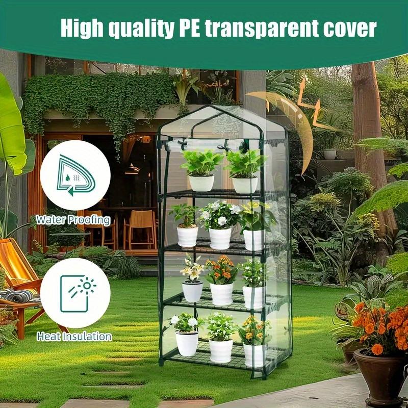 Transparent Garden Warmer Cover PVC Flower And Plants Insulated Warming Shed Greenhouse Warming Sunroom Rainproof Covers Trellis