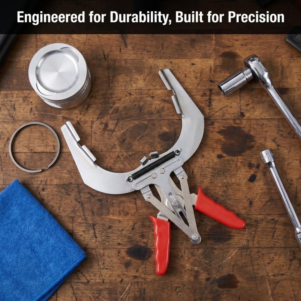 ABS Stee Piston Ring Pliers Non-Slip Spring-Loaded Return Piston Ring Installer Remover Tools Universal Adjustable