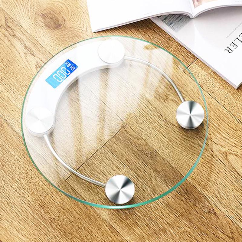 USB Rechargeable Precision Bathroom Scale for Women - Round Household Body Weight Scale