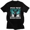 Custom Cool Pew Pew Madafakas Funny Moose T Shirt Men Short Sleeve 100 Cotton Tshirt Tee Tops Fashion Tshirt