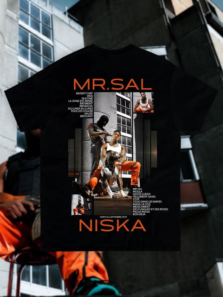 France Rapper Niska Mr Sal Album 2026 Merch New T Shirt 100Cotton Unisex UnisexS Unisexs TShirt Fans Tour Fashion Y2k Casual Tee