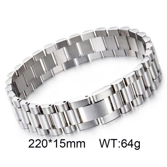Kalen 9/10/15mm Golden Watch Strap Stainless Steel Bracelet For Men Women High Polished Bangle Party Holiday Jewelry Gifts