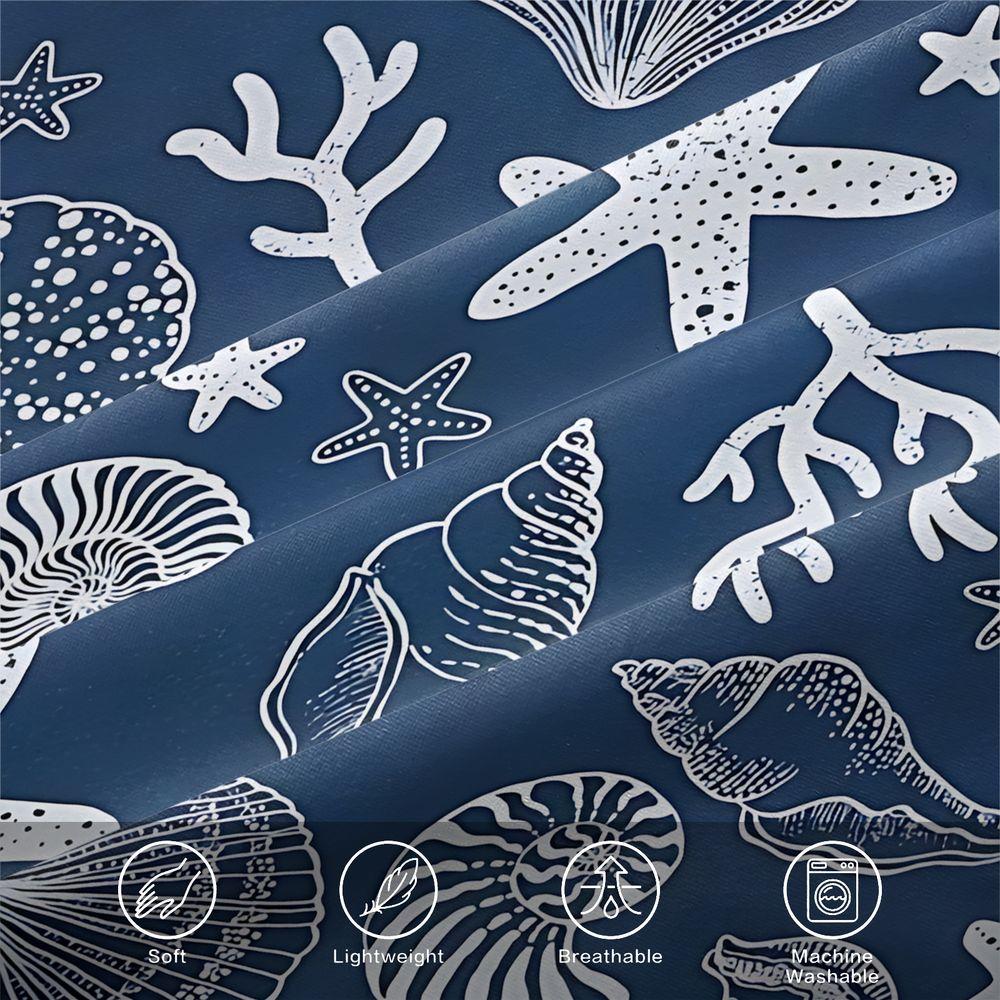 Seashell Coral Ocean Duvet Cover Set Comforter Cover Bedding Set No Filler Sea Lover Adult Cozy Bedroom Bed Kit