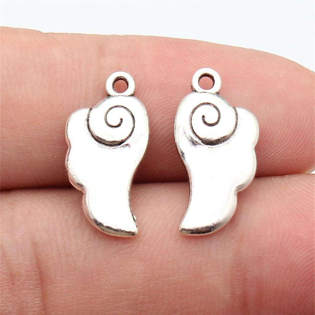 Small Angel Wings Fairy Detail Charm Antique Bronze Zinc Alloy Jewelry Making Supplies Jewelry Making Accessory Charms