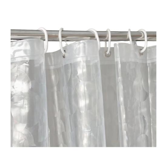 Cortina de Ducha Impermeable, Forro Grueso de EVA para Ducha, Cortina de Baño con Patrón de Guijarros 3D para Cabina de Ducha, Bañeras